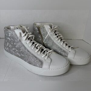 P448 Women's Glitter Skate High Top Sneakers Suede Size 39 US 8.5